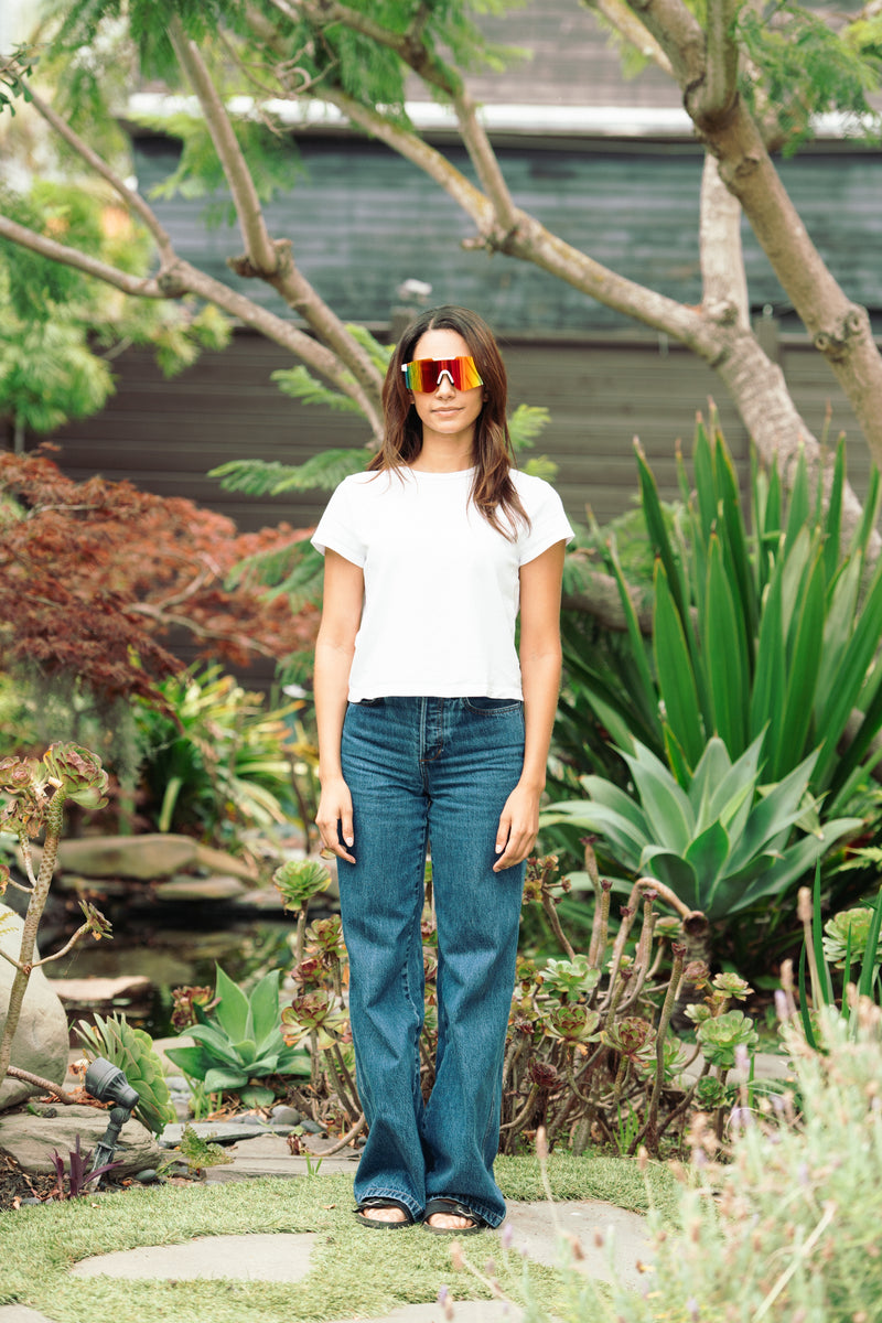 Extra photo for T2 Sunmask with Rainbow Mirror in White