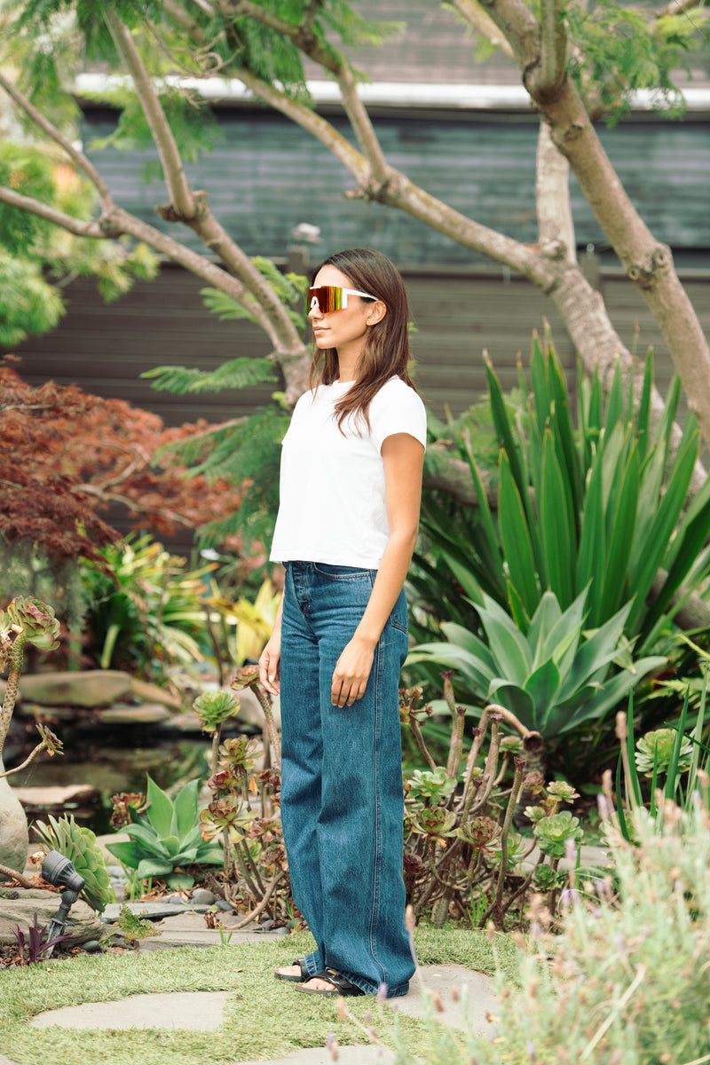 Extra photo for T2 Sunmask with Rainbow Mirror in White