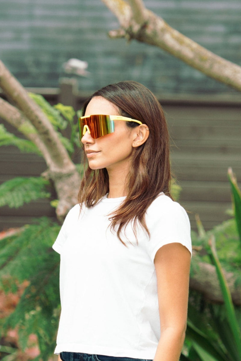 Extra photo for T2 Sunmask with Rainbow Mirror in Yellow