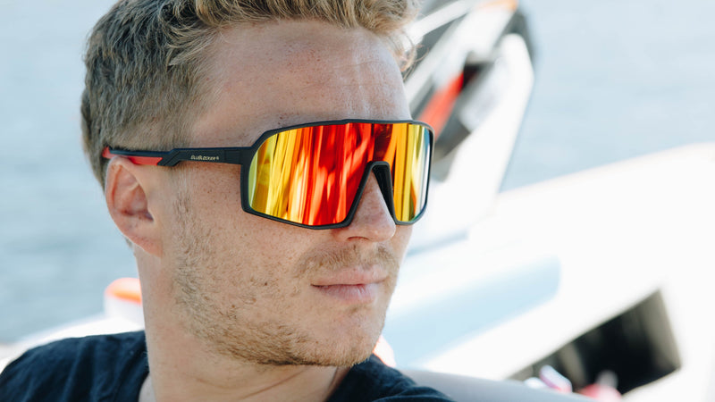 Terminator SunMask with Rainbow Mirror in Black