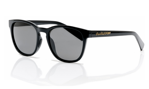 Belmont in Glossy Black with Polarized HD Gray Lenses