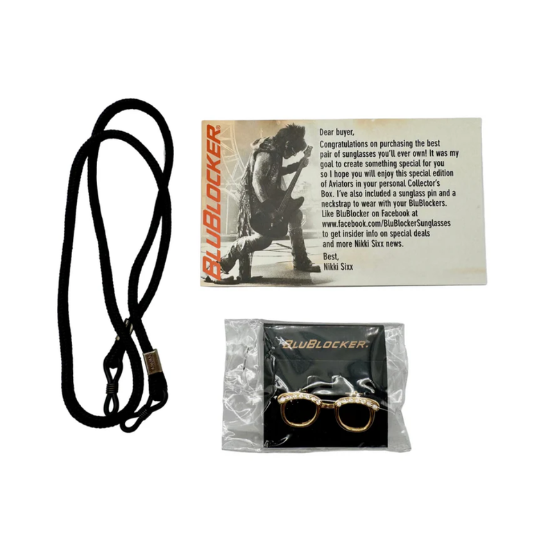 BluBlocker x Nikki Sixx Original Aviator in Black (Vintage)