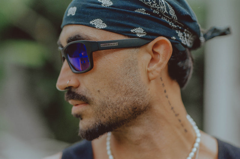 Marlin with Blue Mirror Polarized Lens in Black