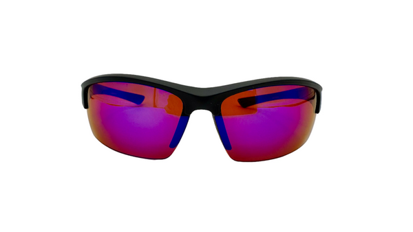 Stinger in Matte Black With Polarized Blue Mirror Lenses (Vintage)