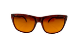 Hollywood In Red Demi Tortoise with Amber Lenses (Vintage)