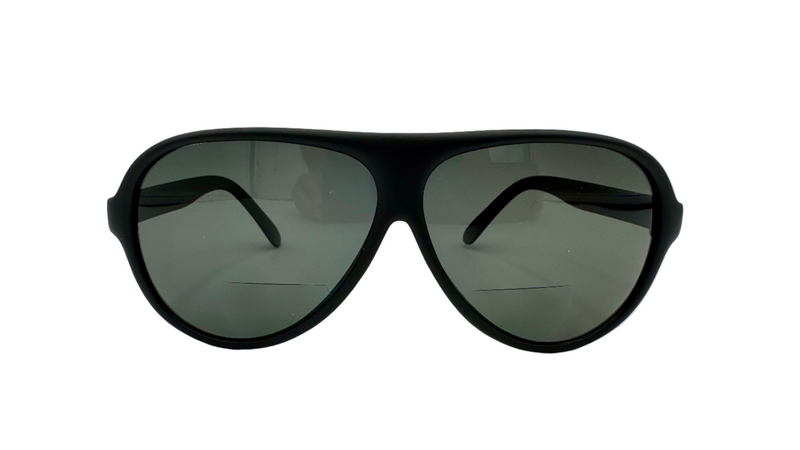 Original Aviators in Black with HD Gray Reader Lenses (Vintage)