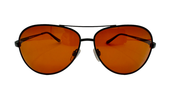 Wire Frame Aviator Polarized in Black (Vintage)