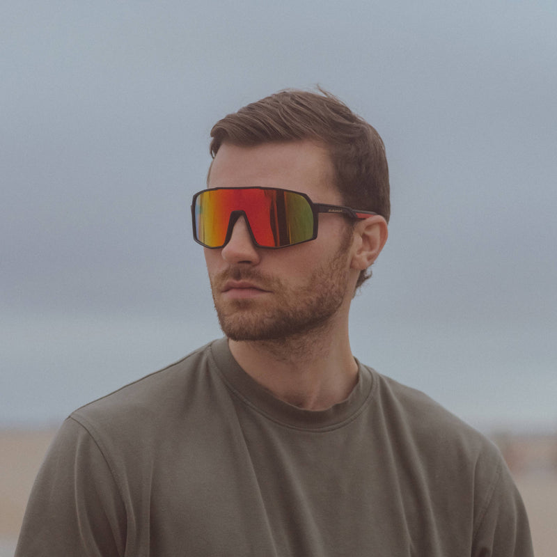 Terminator SunMask with Rainbow Mirror in Black