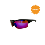 Stinger in Matte Black With Polarized Blue Mirror Lenses (Vintage)