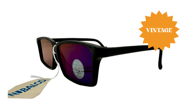 RearVision in Matte Black With Blue Mirror Lenses (Vintage)