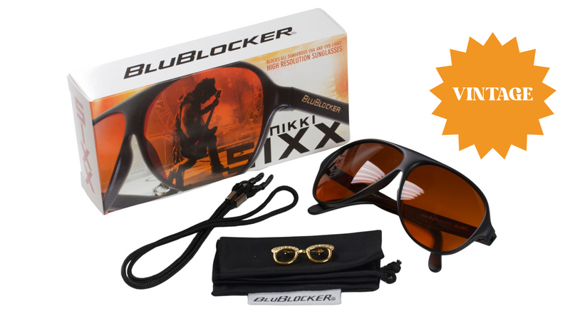 BluBlocker x Nikki Sixx Original Aviator in Black (Vintage)