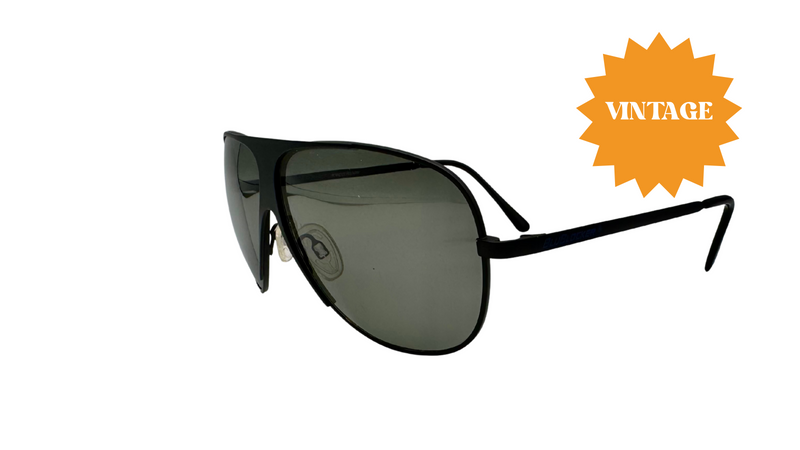 1986 Aviator Anniversary Edition in Black With Polarized HD Grey Lenses (Vintage)