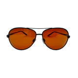 Wire Frame Aviator Polarized in Black (Vintage)