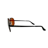 Wire Frame Aviator Polarized in Black (Vintage)