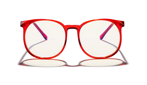 McGill Blue Light Computer Glasses with Acetate Frame in Red