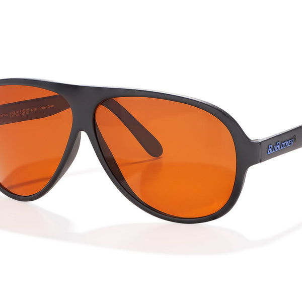 BlueBlocker-Brille Schwarz Panto