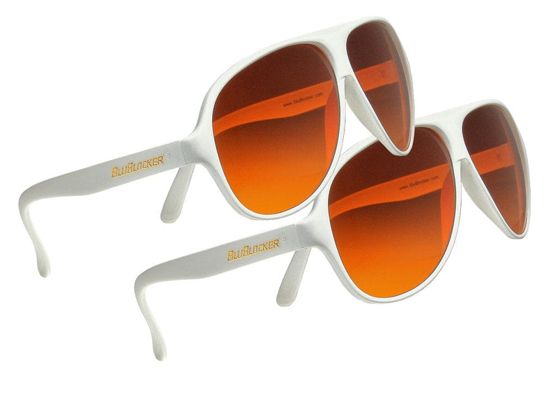 2 Pairs of White Aviator BluBlocker Sunglasses - 2699K