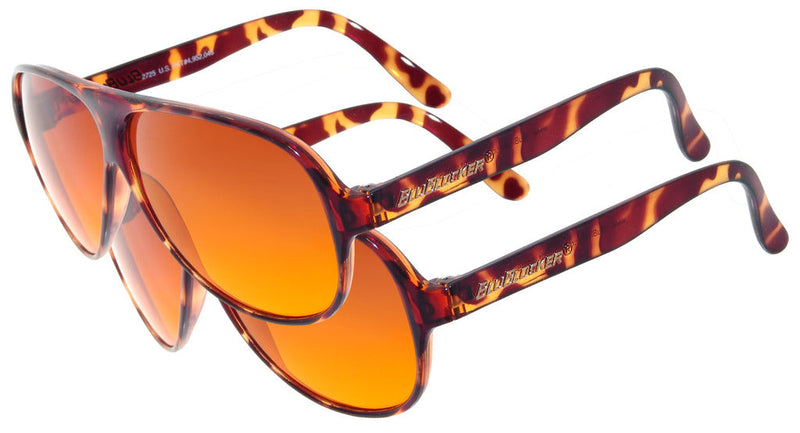 Vintage Taiwan Tortoise Shell Color Plastic Sunglasses/vintage Yellow  Orange Brown Sunglasses L 