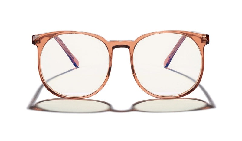McGill Blue Light Computer Glasses with Acetate Frame in Rose
