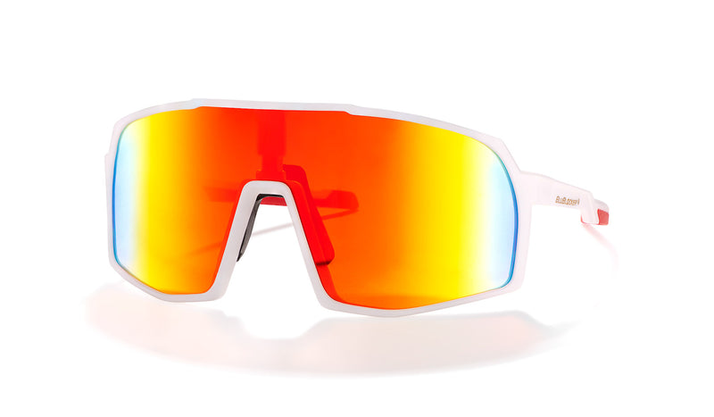 Terminator SunMask with Rainbow Mirror in Matte White