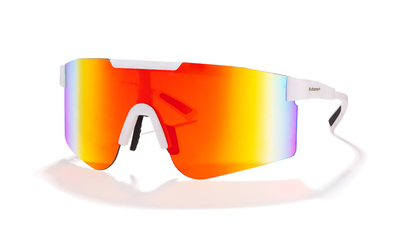 T2 Sunmask with Rainbow Mirror in Matte White