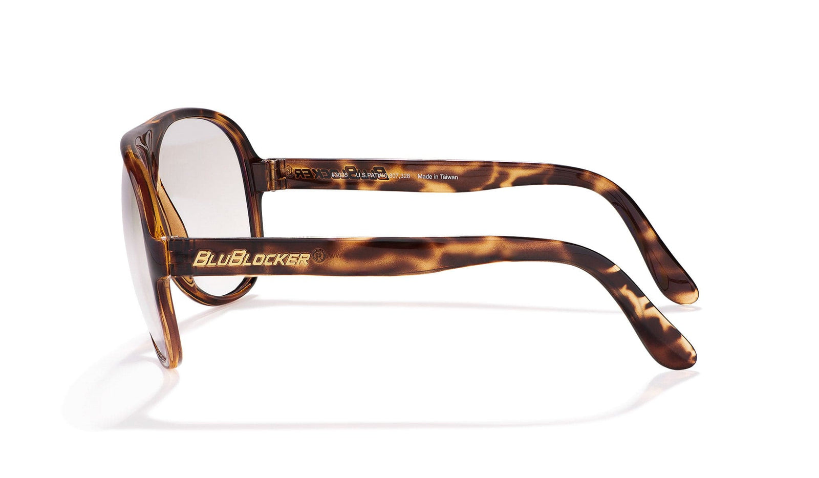 Tortoise Aviator frames with pale blue tint for screen use/daylight Tortoise Oversized Grandpa Aviator Blue Light Glasses - Paradise main image 3