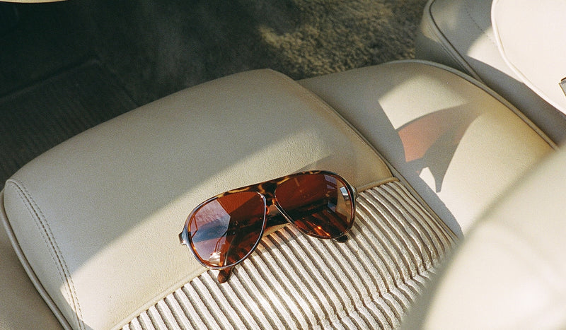 blublocker sunglasses on car seat