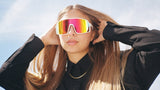 Terminator SunMask with Rainbow Mirror in White