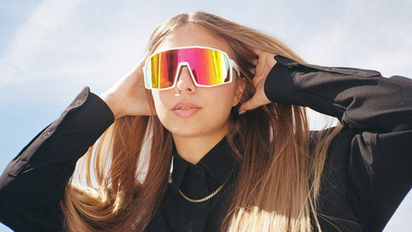 Terminator SunMask with Rainbow Mirror in White