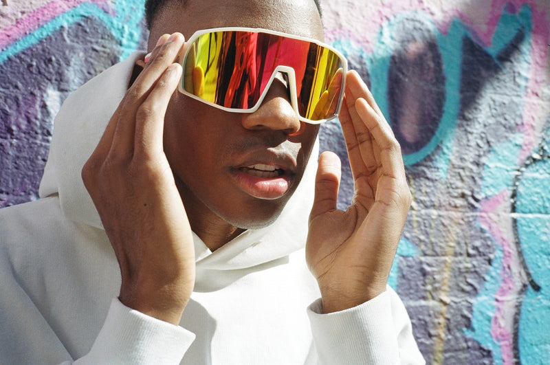 Terminator SunMask with Rainbow Mirror in White