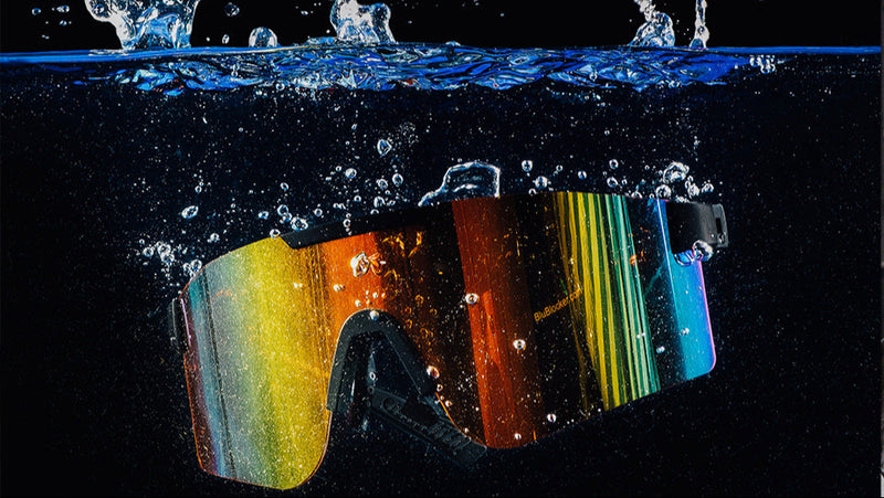 T2 Sunmask with Rainbow Mirror in Black